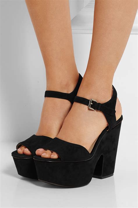 platform michael kors sandals|Michael Kors suede platform sandals.